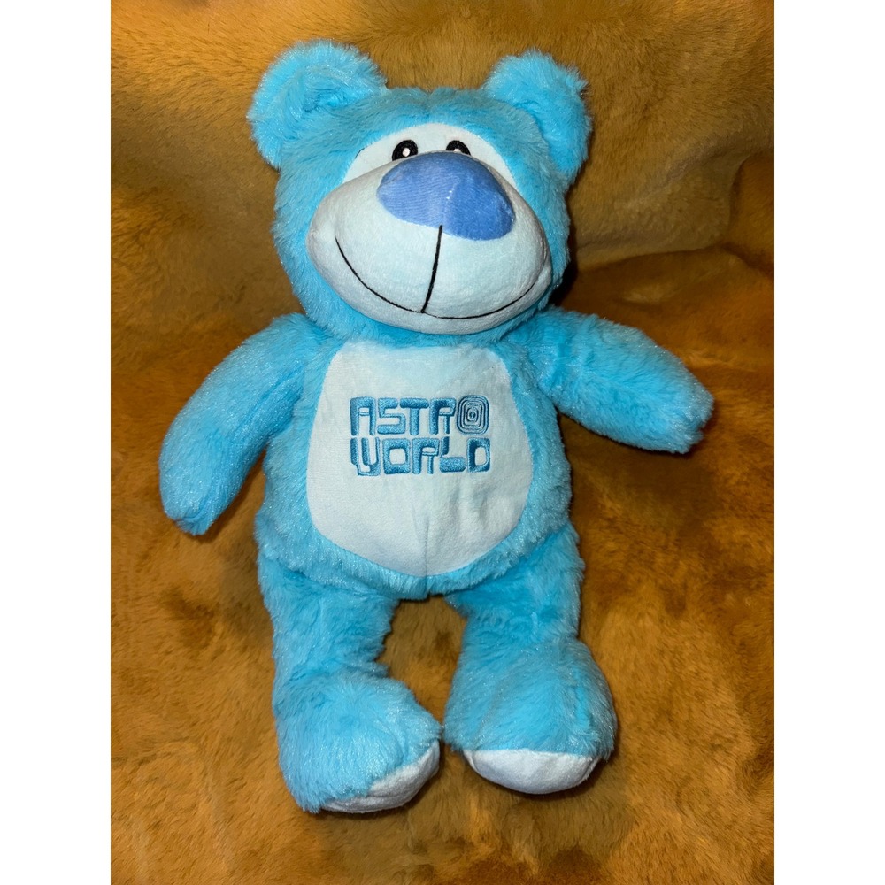 Astroworld Travis Scott Plush Bear Stuffed Animal Blue Toy Souvenir NEW‎